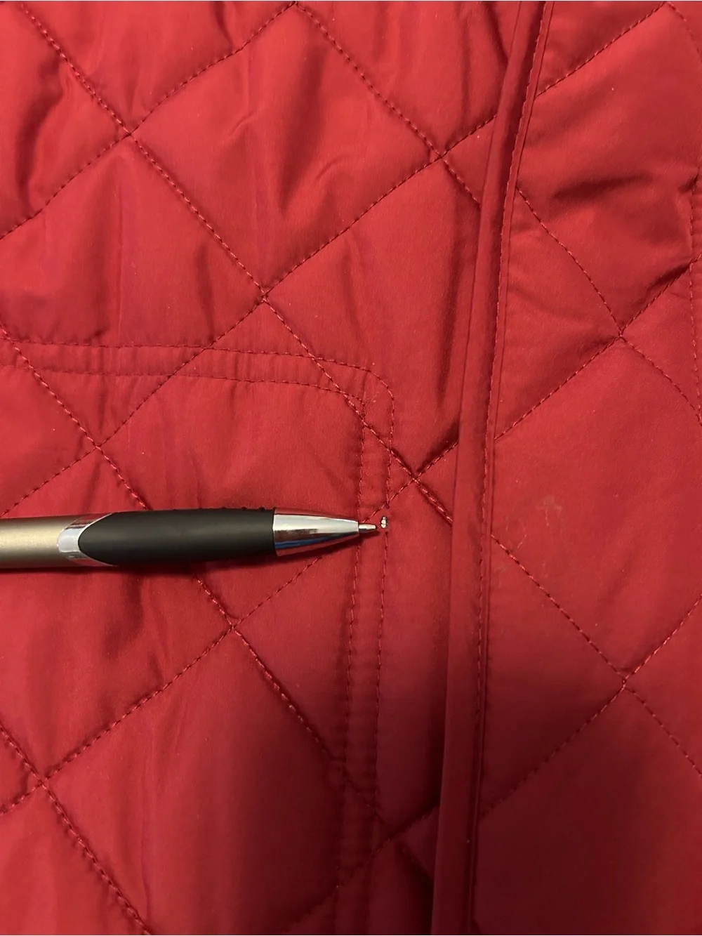 Banana Republic Red Quilted Vest with Puffer Collar